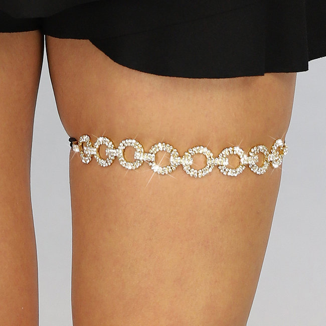 Glam Leg Halskette mit Strass