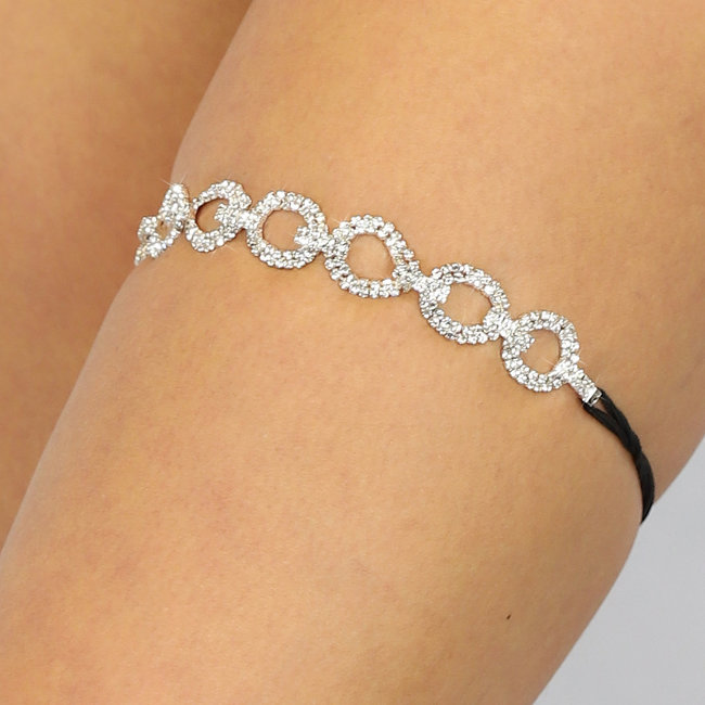 Glam Leg Halskette mit Strass