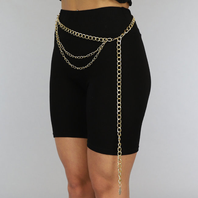 Dreifache Bodychain mit Münze