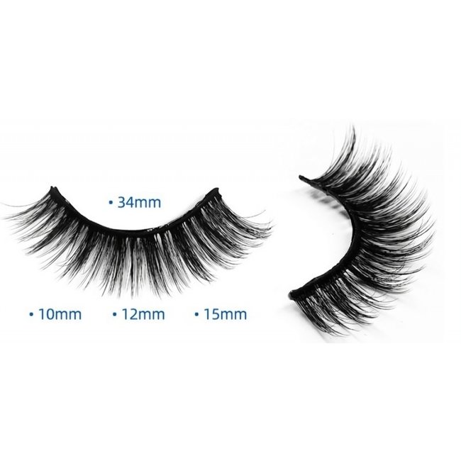 5x Volumen-Klebe-Wimpern-Set