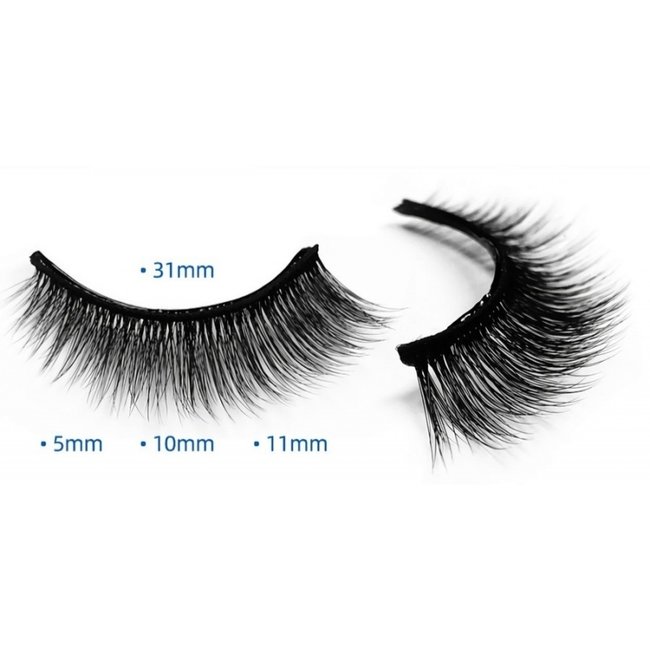 5x natürliche selbstklebende Wimpern Set 32 mm