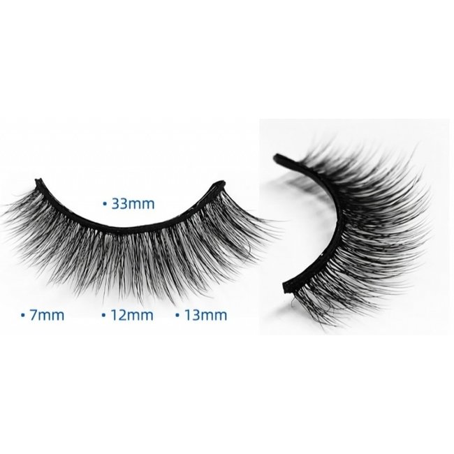 5x Volumen-Klebe-Wimpern-Set 33 mm