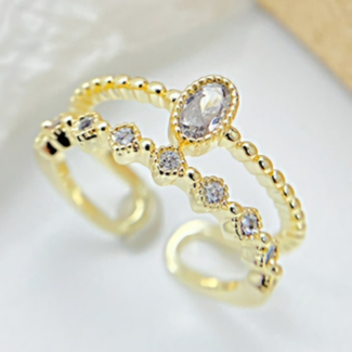 OP=OP.14.AV Gold-Doppelring mit Strass