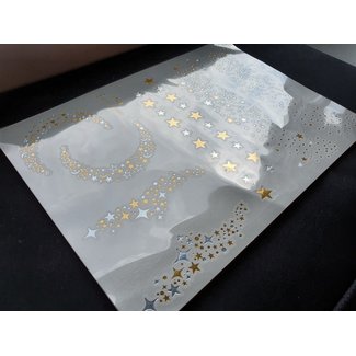 Klebetattoo Gold/Silber Face