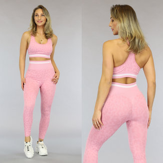 BF2023 Rosa Sport-Set mit hoher Taille