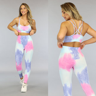 BF2023 Blau und Rosa Tie Dye Sport Set