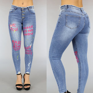 BF2023 Skinny Jeans mit Text