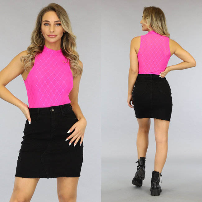 OP=OP! Fuchsia Mesh Halter Body