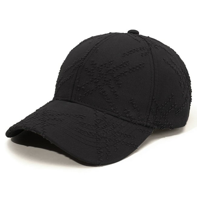 Schwarze Kappe mit Kratzdesign