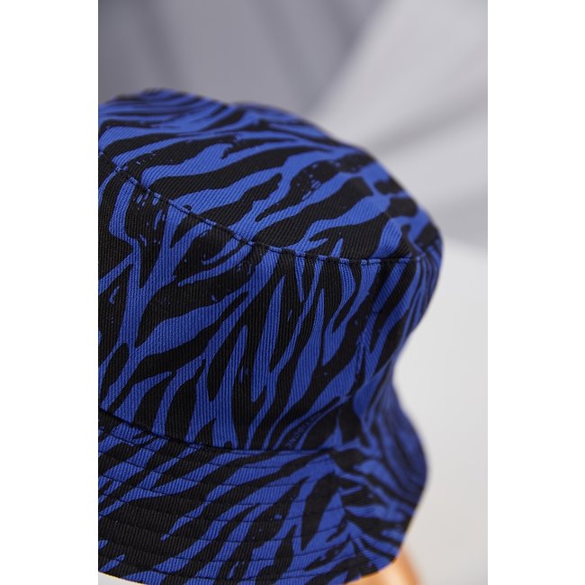 Blauer Zebra-Eimerhut