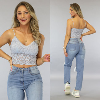 OP=OP! Pastellblauer geblümter Bralette