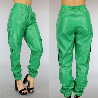 Grüner Cargo in Lederoptik