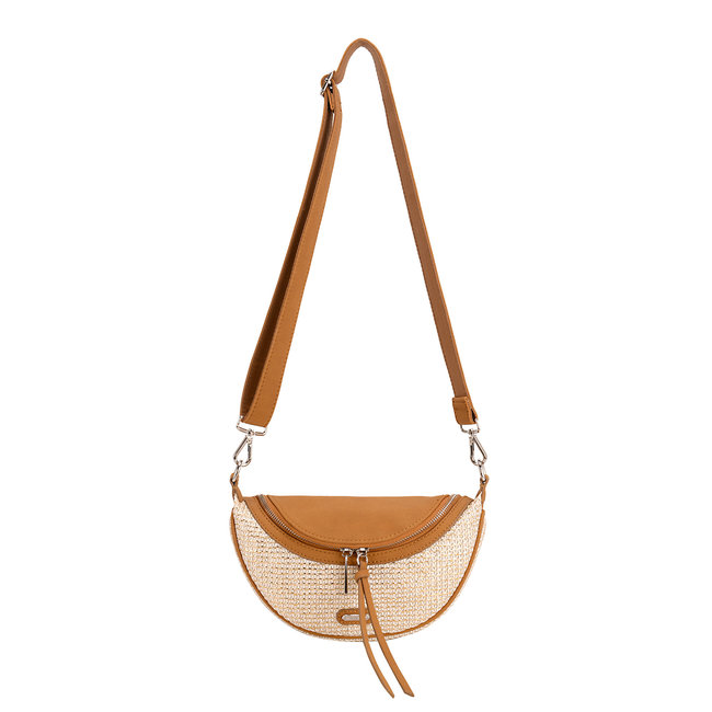 Braune Tasche mit geflochtenen Details