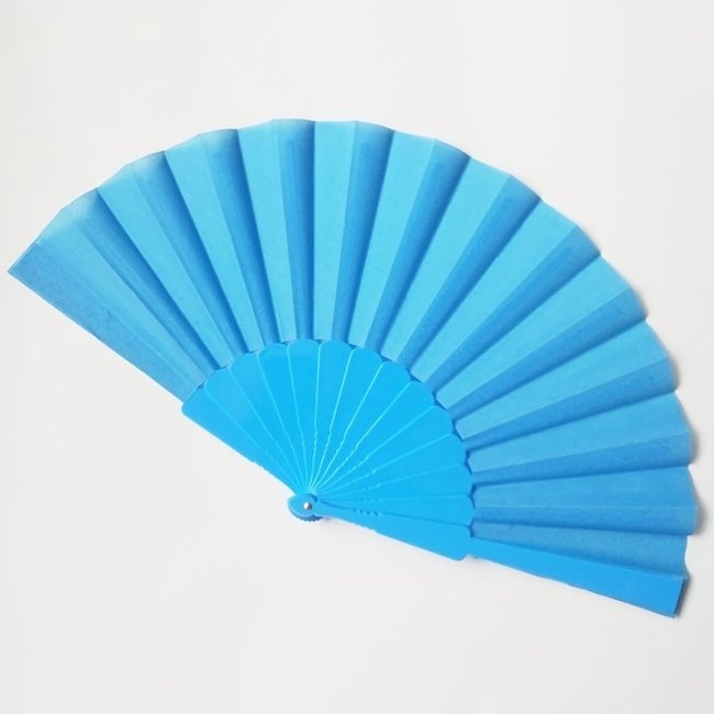 Stilvoller Plastikfächer Blau