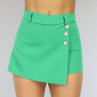 Grüner asymmetrischer Skort
