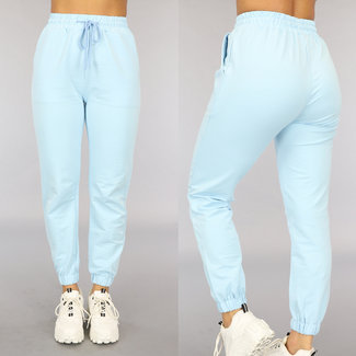 BF2023 Blauer Stretch-Jogger mit Seitentaschen