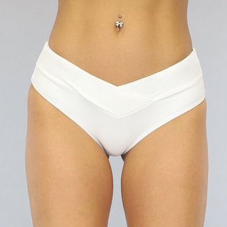 SALE80 Einfaches weißes Bikini-Unterteil