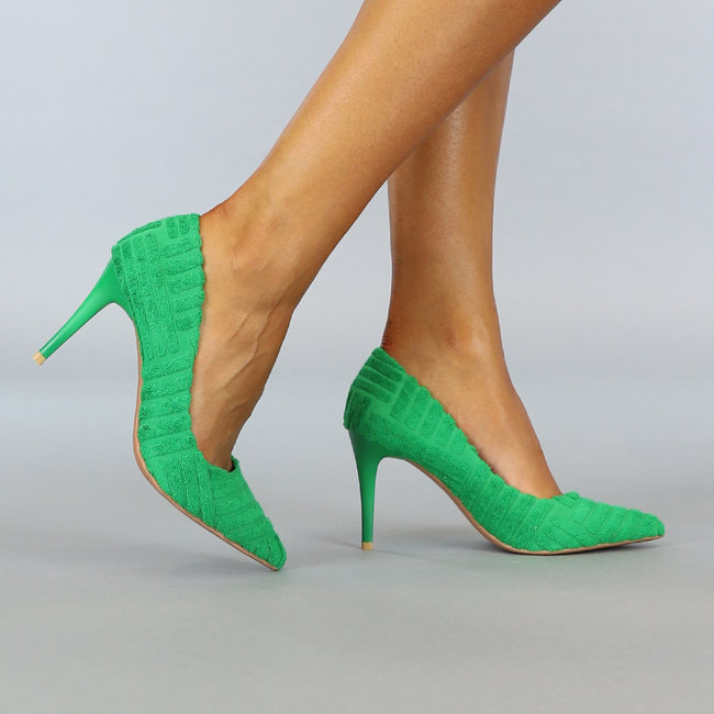 Grüne spitze Stiletto Heels