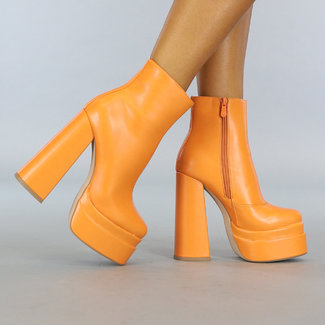 OP=OP! Orange Retro Ultra Plateau-Stiefel