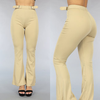 BF2023 Camel Flair-Hose mit Schnallendetails