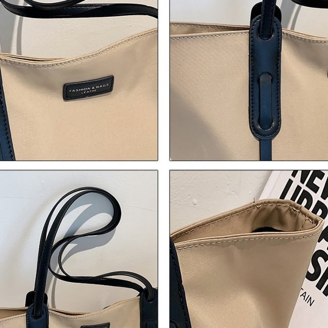 Khaki Segeltuch Handtasche