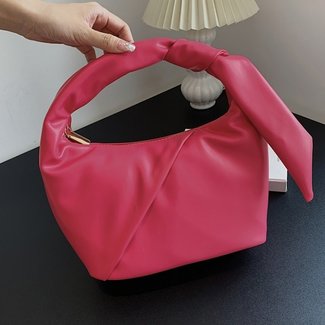 SALE50 Rosa Handtasche in Lederoptik mit Plissee-Detail