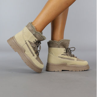 Khaki Chunky Schneestiefel