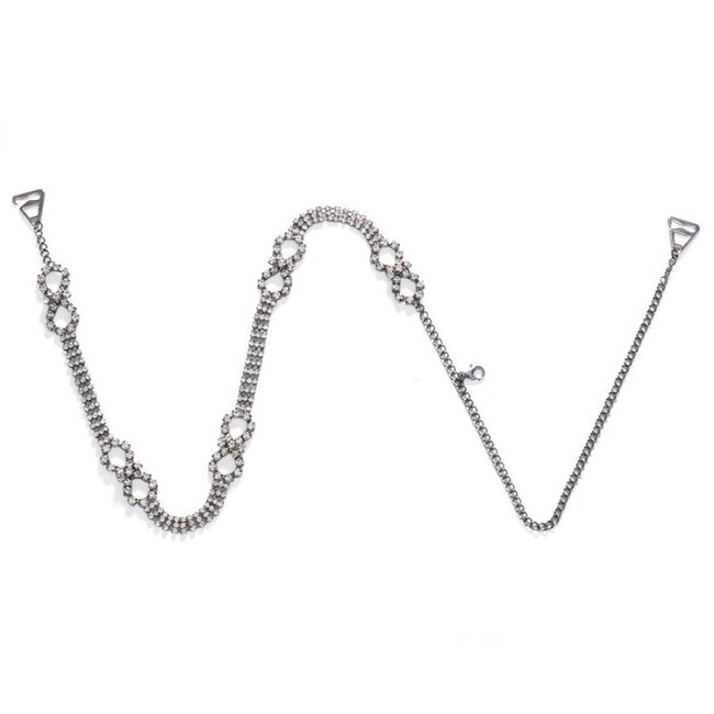 Silbernes Strass-BH-Band mit Unendlichkeitszeichen