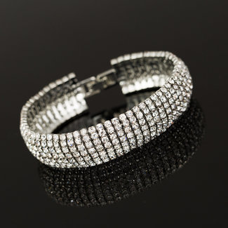 OP=OP.14.AV Silbernes breites Strass-Armband