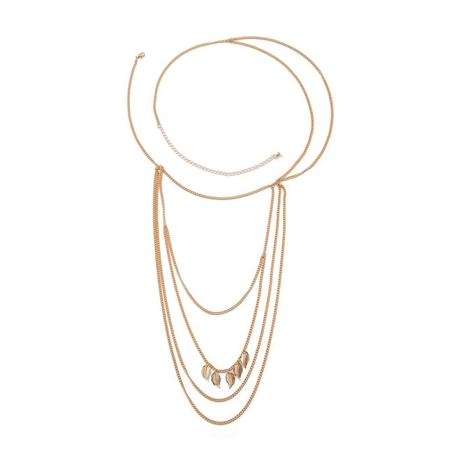 Goldschulterkette mit Blatt