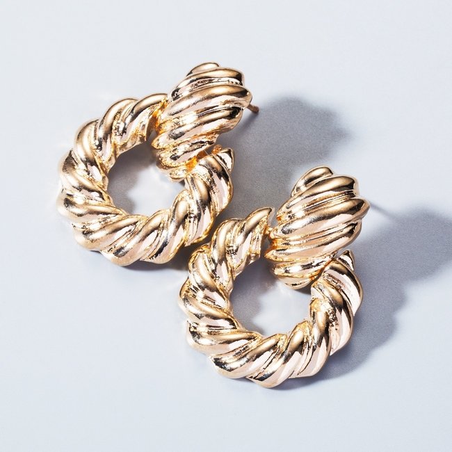 Gold-Twist-Ohrringe