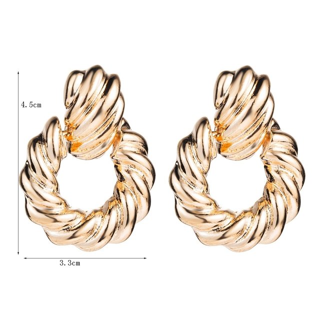 Gold Grove Twist-Ohrringe