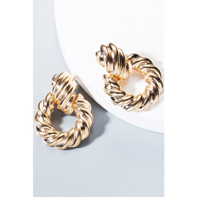Gold Grove Twist-Ohrringe