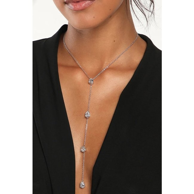 Silberne Drop Neck Bodychain