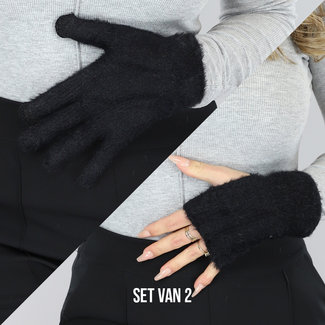 OP=OP.14.AV Schwarzes Warm Gloves Set