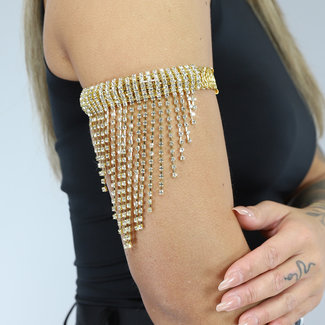 Gold Wasserfall Strass Armschmuck