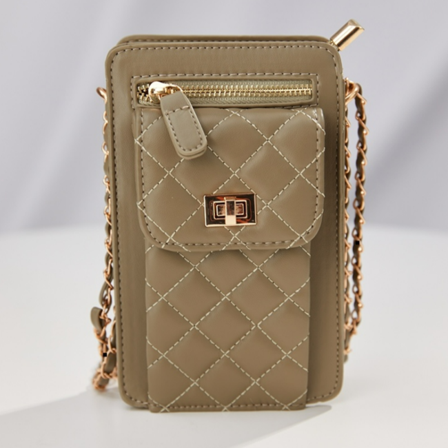 Handytasche mit kariertem Detail