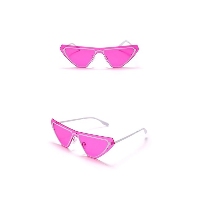 Festivalbrille mit rosa Cateye-Brille