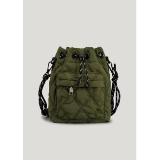 BF2023 Dunkelgrüne Crossbody-Tasche mit Karomuster