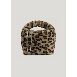 SALE50 Flauschige Leoparden-Handtasche