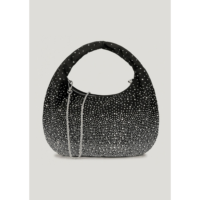 Schwarze Handtasche mit Glitzer