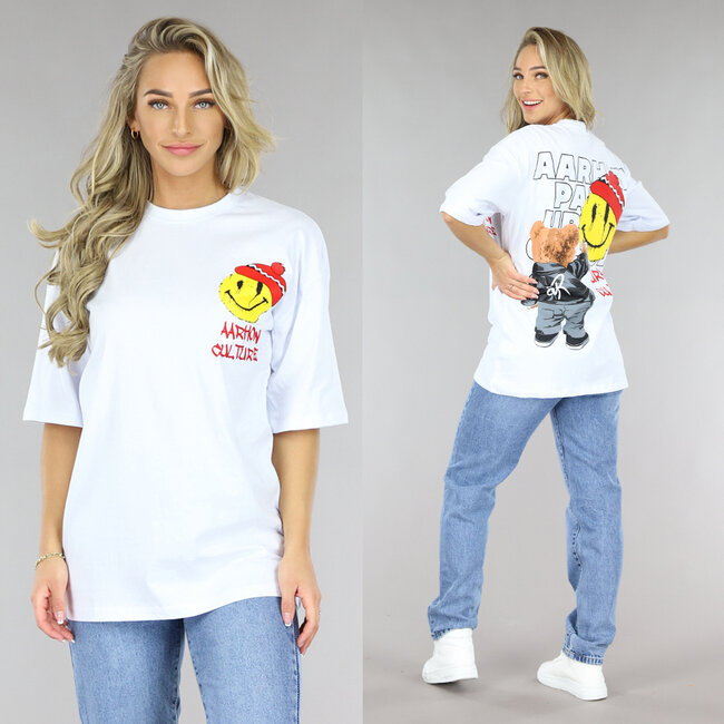 Weißes Smiley T-Shirt