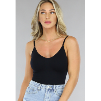 Schwarzer Feinstrick-Bodysuit
