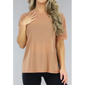 SALE50 Orangefarbenes transparentes Sport-Top