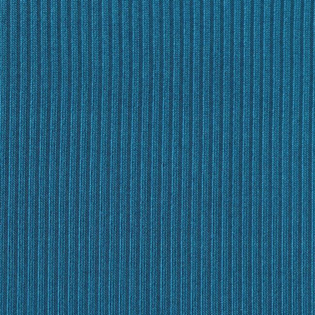 Blaues Rippen-Crop-Top mit tiefem Rundhalsausschnitt