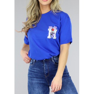 Dunkelblaues Basketball T-Shirt in Übergröße