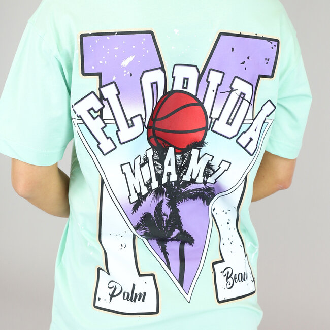 Mint Basketball T-Shirt in Übergröße