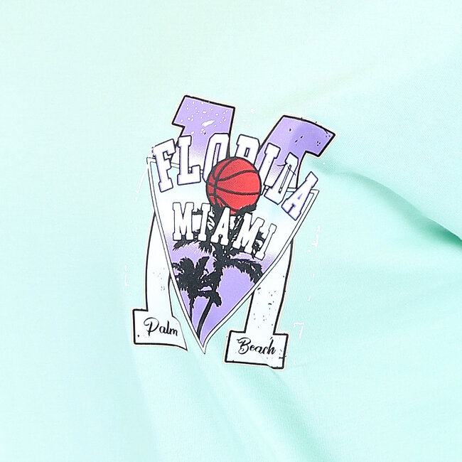 Mint Basketball T-Shirt in Übergröße