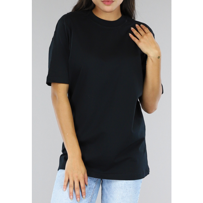 Schwarzes Basic T-Shirt in Übergröße