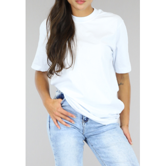 Weißes Basic T-Shirt in Übergröße